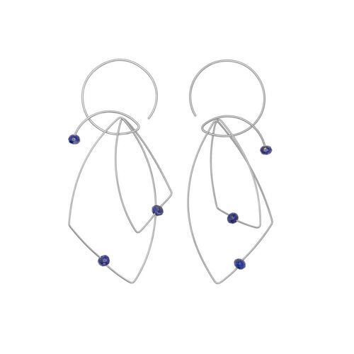 Morph it  Earrings with Round Gem Beads