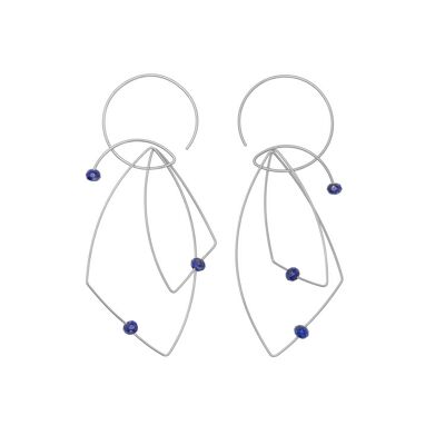 Morph it  Earrings with Round Gem Beads