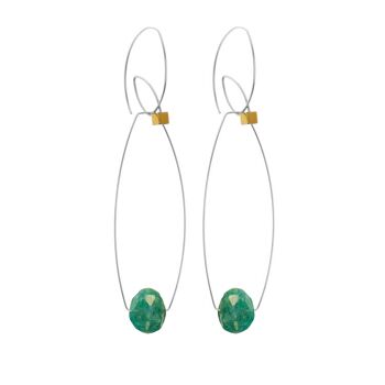 Boucles d'oreilles multi-usages avec options de couleur de gemmes taillées à la main pourpre turquoise et hématite 14