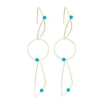 Boucles d'oreilles multi-usages avec perles rondes 20