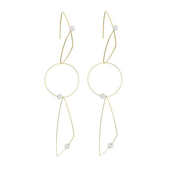 Boucles d'oreilles multi-usages avec perles rondes 22