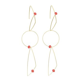 Boucles d'oreilles multi-usages avec perles rondes 16