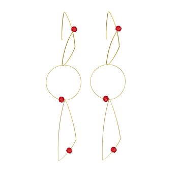 Boucles d'oreilles multi-usages avec perles rondes 18