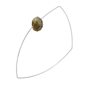 Bracelet triangle avec pierres précieuses taillées à la main 9
