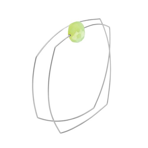 Square Wrap Bangle with hand cut Gemstones