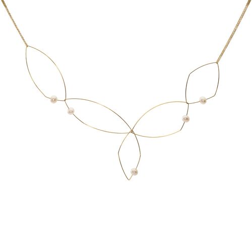 Signature Morph It Multi Wear Abstract Necklace with Round Freshwater Pearls