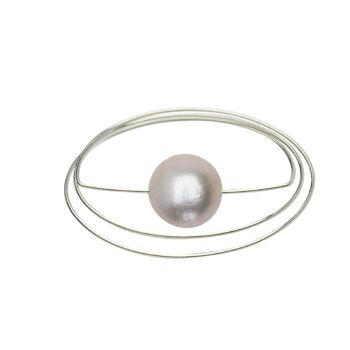 Bague Wrap Cercle avec Perle d'Eau Douce Ronde 9mm 13
