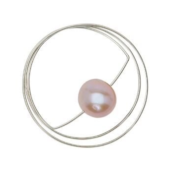 Bague Wrap Cercle avec Perle d'Eau Douce Ronde 9mm 7