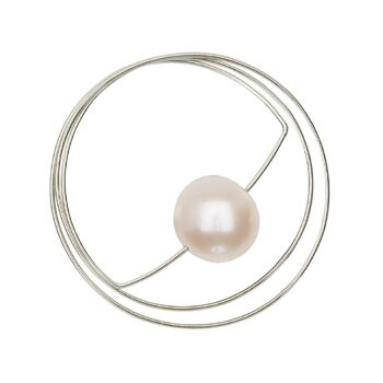 Bague Wrap Cercle avec Perle d'Eau Douce Ronde 9mm 8