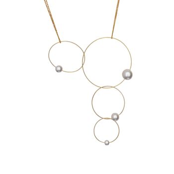 Collier MMJ Morph It Hoop avec perles d'eau douce rondes 15