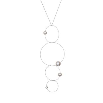 Collier MMJ Morph It Hoop avec perles d'eau douce rondes 14