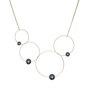 Collier MMJ Morph It Hoop avec perles d'eau douce rondes 9