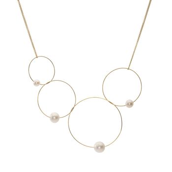 Collier MMJ Morph It Hoop avec perles d'eau douce rondes 10