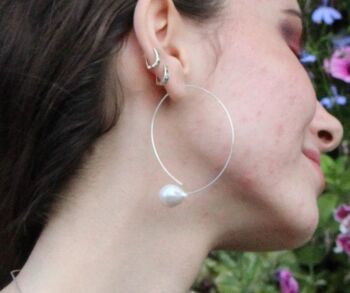 Boucles d'oreilles courbes angulaires avec pierres précieuses taillées à la main 5