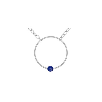 Kreis-Anhänger-Halskette mit runden Perlen-Edelsteinen