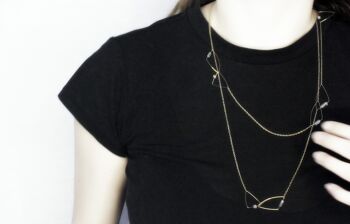 Collier long Morph It avec pierres précieuses tranchées 4