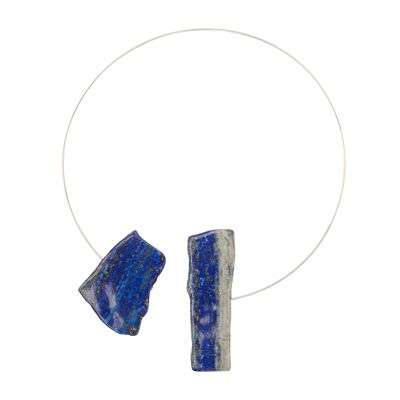 Round Neckwire with Large Lapis Lazuli