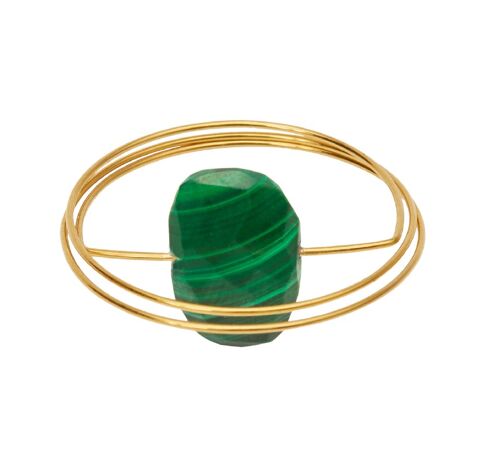 Circle Wrap Ring with Malachite