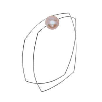 Bracelet carré enveloppant avec perles d'eau douce rondes 13
