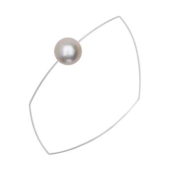 Bracelet carré avec perle d'eau douce ronde 9