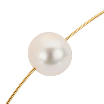 Bracelet carré avec perle d'eau douce ronde 7
