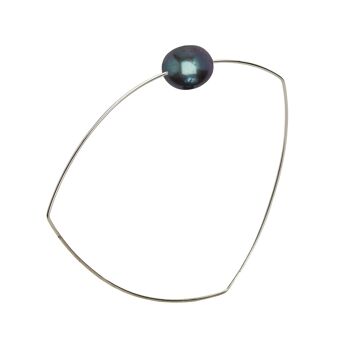 Bracelet Triangle avec Perle d'Eau Douce Ovale 12