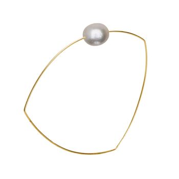 Bracelet Triangle avec Perle d'Eau Douce Ovale 15