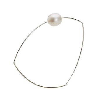 Bracelet Triangle avec Perle d'Eau Douce Ovale 1