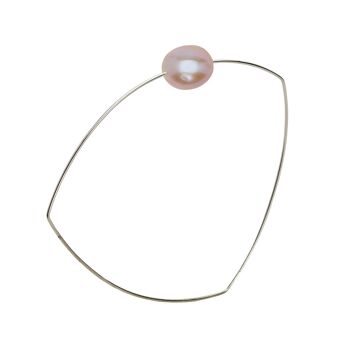 Bracelet Triangle avec Perle d'Eau Douce Ovale 16