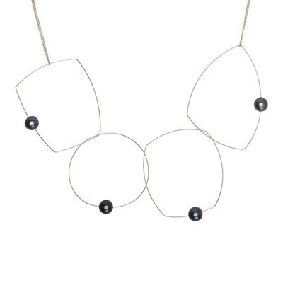 Collier tendance Morph It avec perles d'eau douce rondes