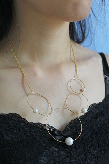 Collier Morph It avec perle d'eau douce ronde 5