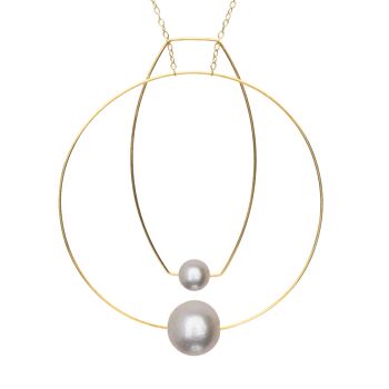 Collier Multi Forme avec Perles Rondes d'Eau Douce 15