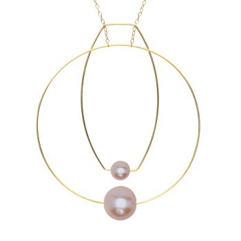 Collier Multi Forme avec Perles Rondes d'Eau Douce 16