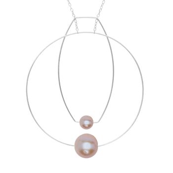 Collier Multi Forme avec Perles Rondes d'Eau Douce 12