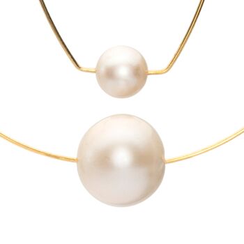 Collier Multi Forme avec Perles Rondes d'Eau Douce 4