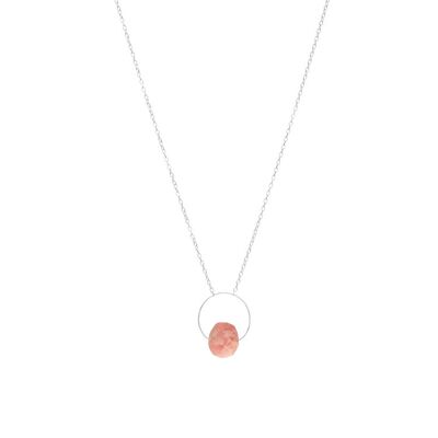 Collana con pendente Petite Circle con opzioni di gemme preziose tagliate a mano