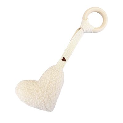 heart toupee pacifier clip