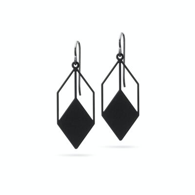 Boucles d'oreilles "Pendule simple" | noir