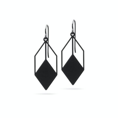 Earrings "Pendulum simple" | black
