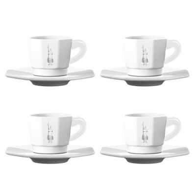 Juego de 4 tazas de espresso Moka - Blanco