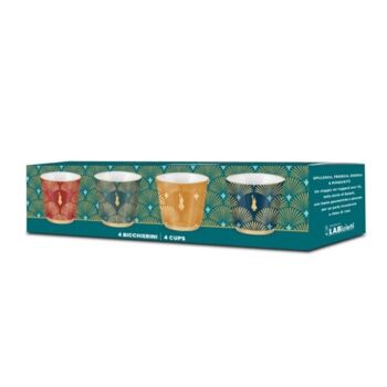 Tasses Espresso Set de 4 - Deco Glamour Mixed Colors - EDITION LIMITEE 2