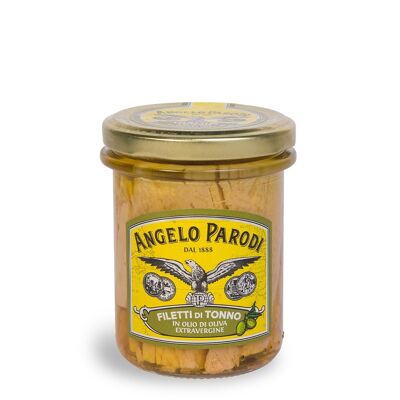 FILETTI DI TONNO IN OLIO DI OLIVA EXTRAVERGINE DI OLIVA 195 G