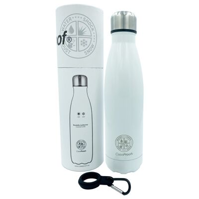 500ml Stainless Steel Thermos Flask - Glossy White