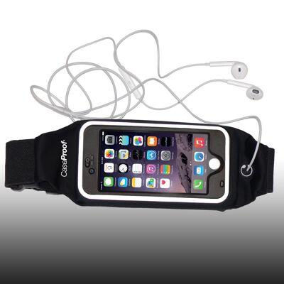 Smartphone-compatible waterproof running belt