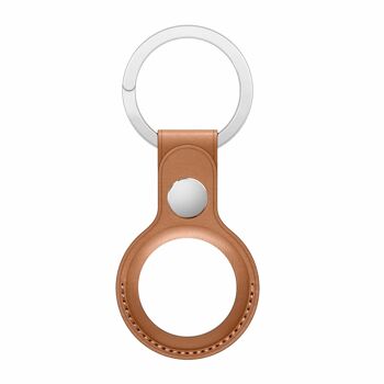 Porte-clés  pour AirTag Apple en cuir Marron 2