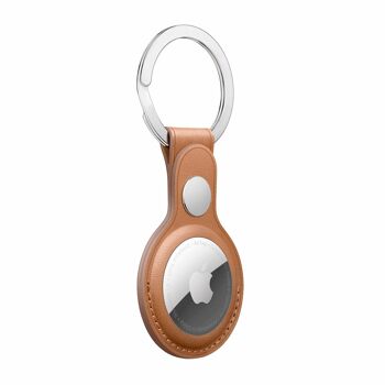 Porte-clés  pour AirTag Apple en cuir Marron 3