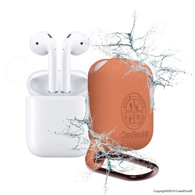 Airpods Waterproof and Shockproof Cover CaseProof Color: Nectarine