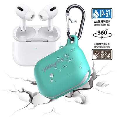 Airpods Pro Case Waterproof and Shockproof CaseProof Color: Blue Celadon