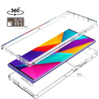 Samsung Note 20 Ultra - Protection 360é AntiChoc - Transparent Série SHOCK 4