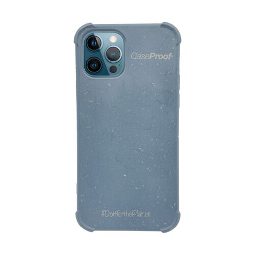 iPhone 12-12 Pro - Coque Biodégradable Bleu Série  BIO